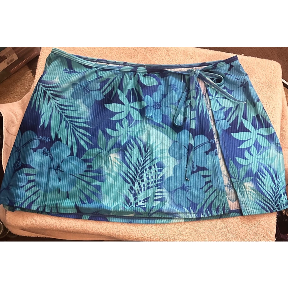 Women's 1X Catalina swim cover wrap skirt w/tie